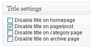 Hide Title from Individual Posts and Pages Plugin Screenshot